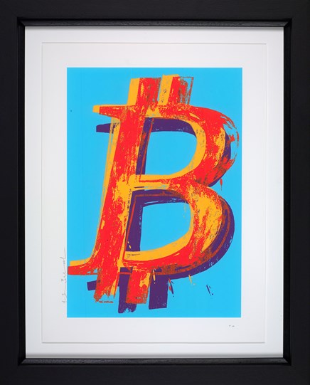 Bitcoin (Blue) by Mr. Brainwash - Framed Limited Edition on Paper